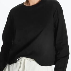 COS Black Long Sleeve crew neck Sweatshirt xs